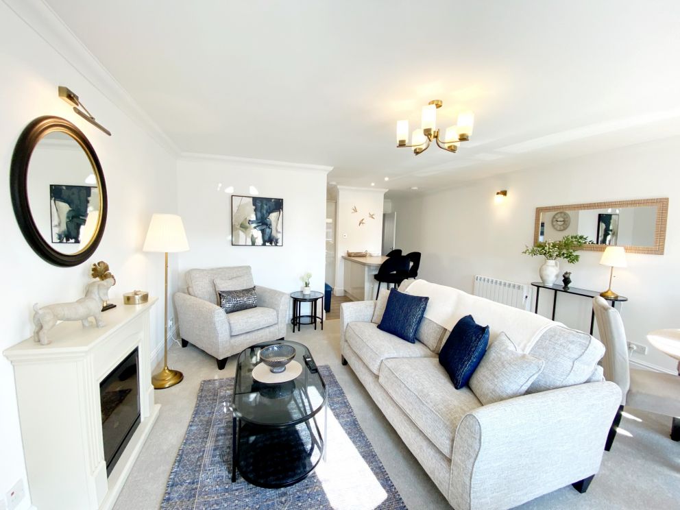 Light and bright open plan living space - The Degas Suite at The Corbyn Head Apartments in Torquay
