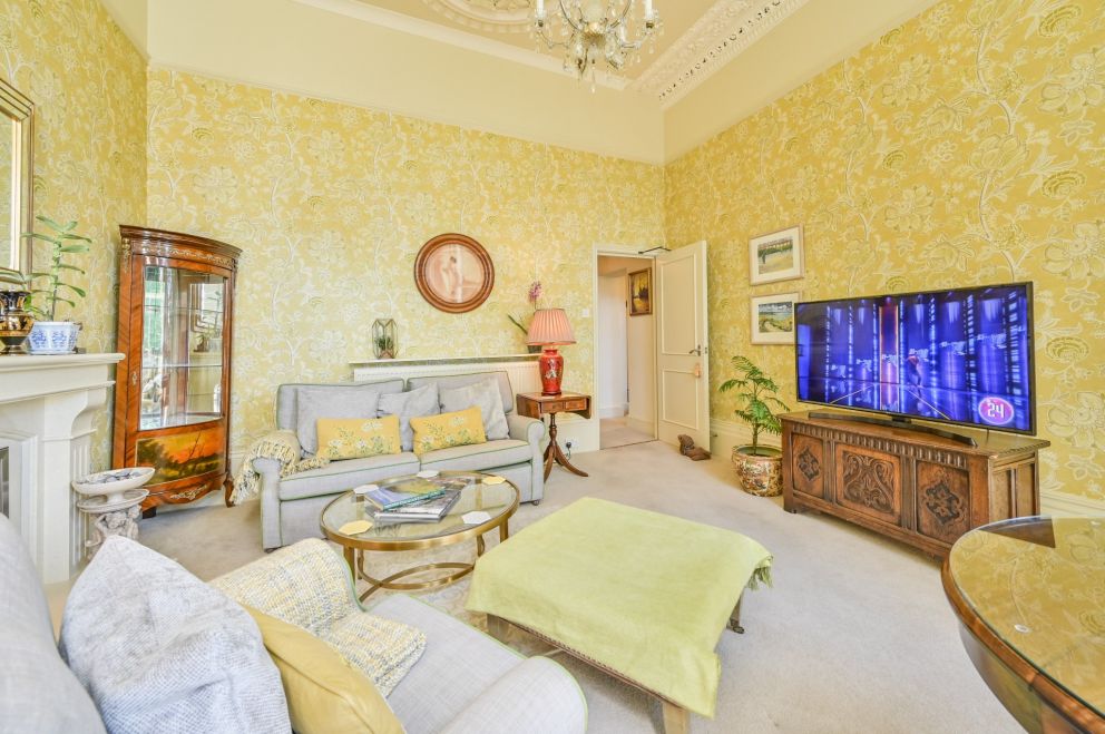 Living Room with SMART TV - Apartment 2 - The Muntham Luxury Holiday Apartments in Torquay.