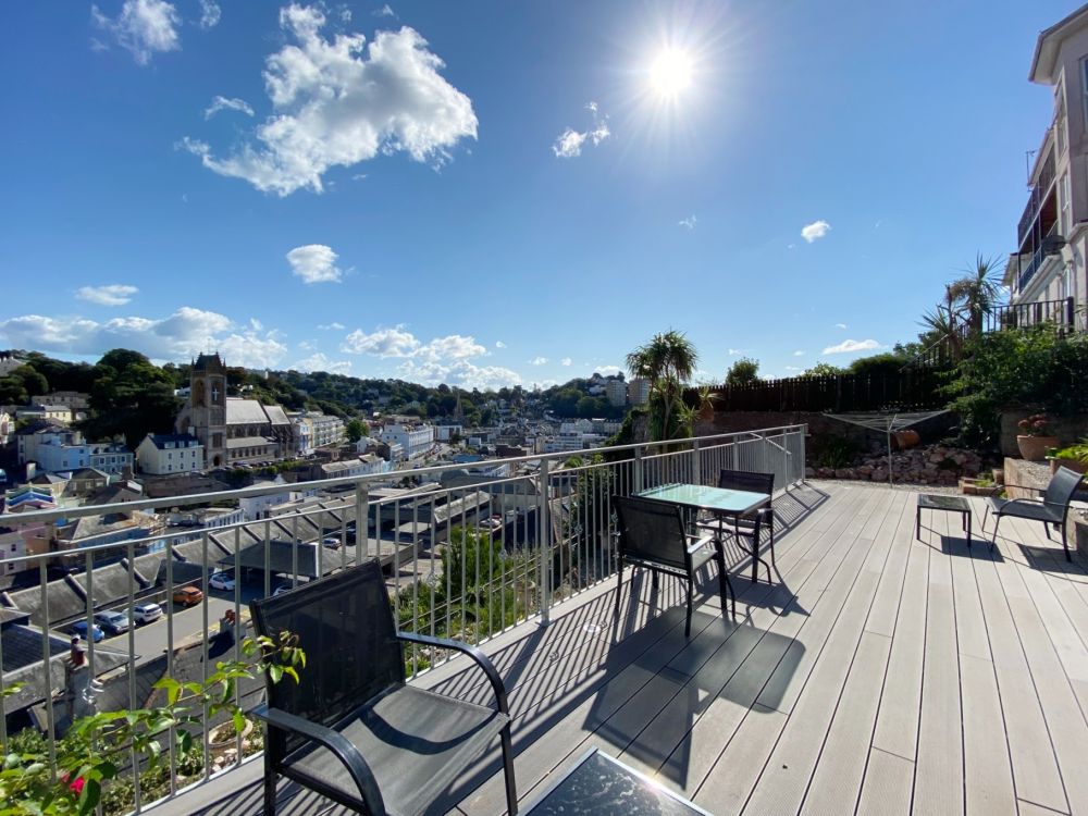 Ockendon House Holiday Apartment in Torquay - Views from terrace.