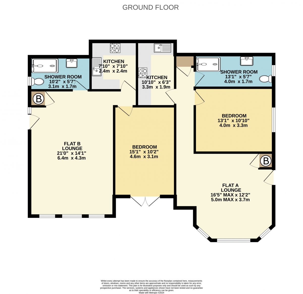 Floor plan of the Ockendon House Self Catering Apartments in Torquay