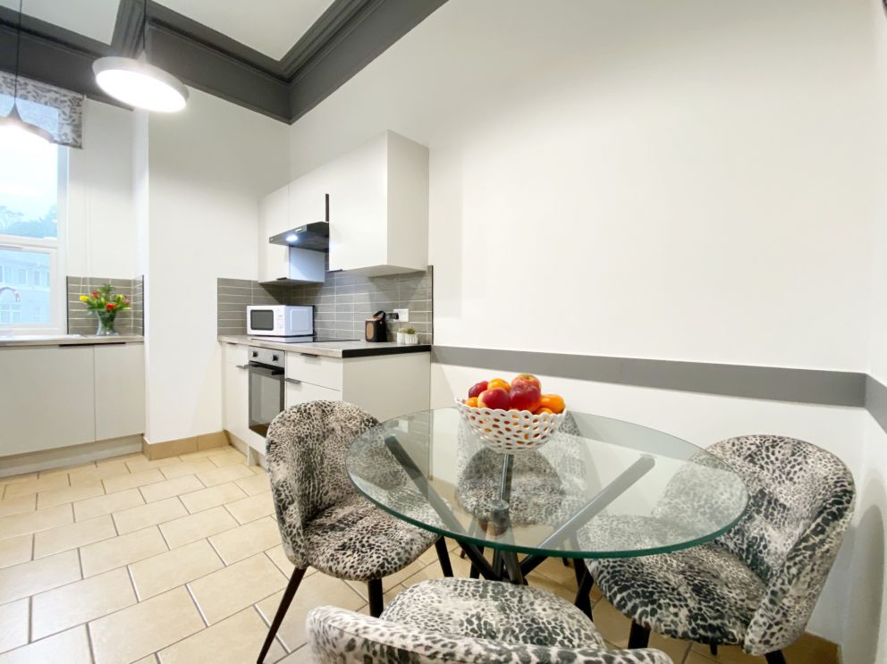 Dining area in the kitchen - Apartment B, The Redcliffe Apartments, Torquay.