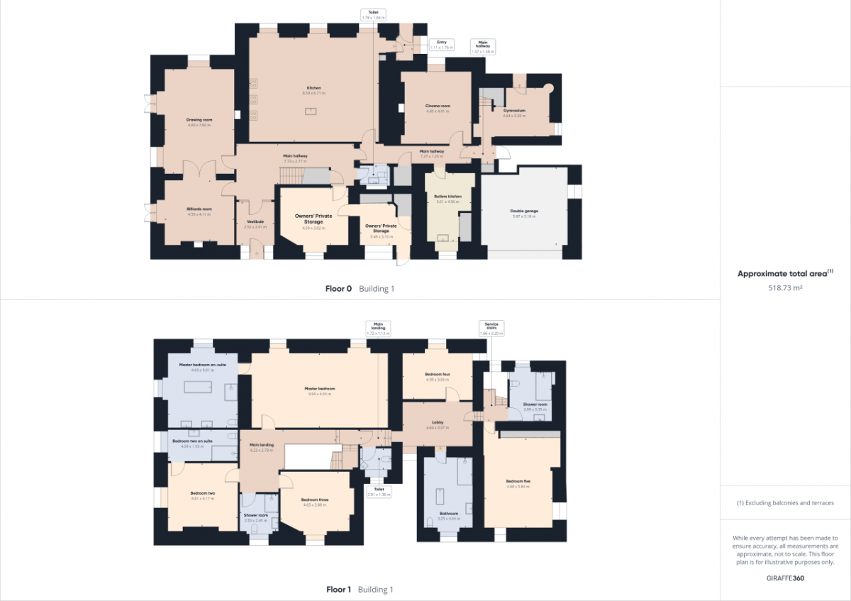 St Anne's Manor Luxury Self Catering Accommodation  - Floor plans
