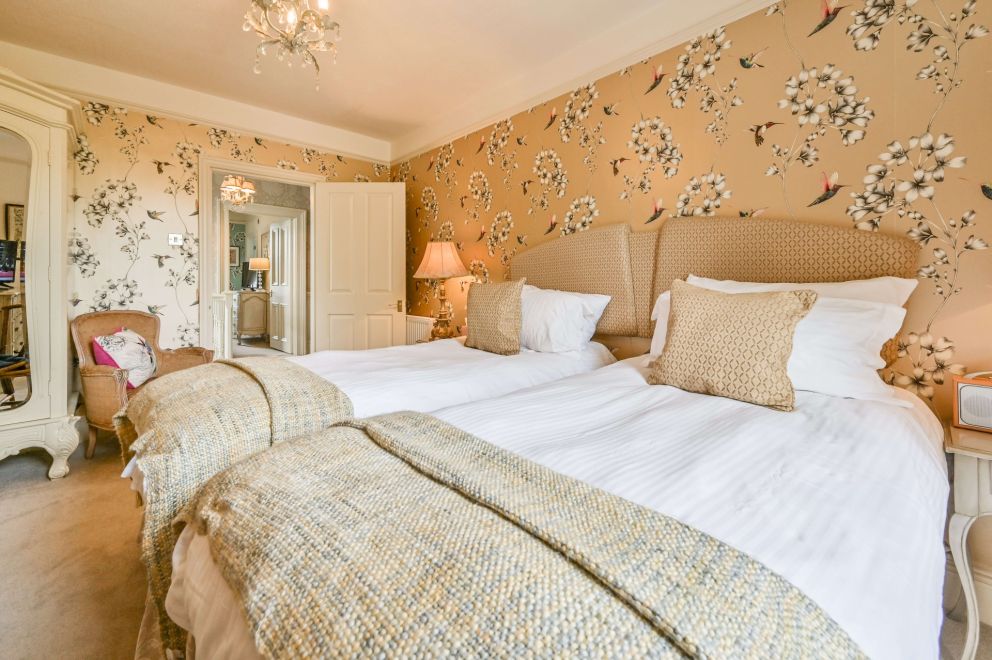 The Second bedroom set as two singles (can also be set as a superking) - The Muntham Town House in Torquay.