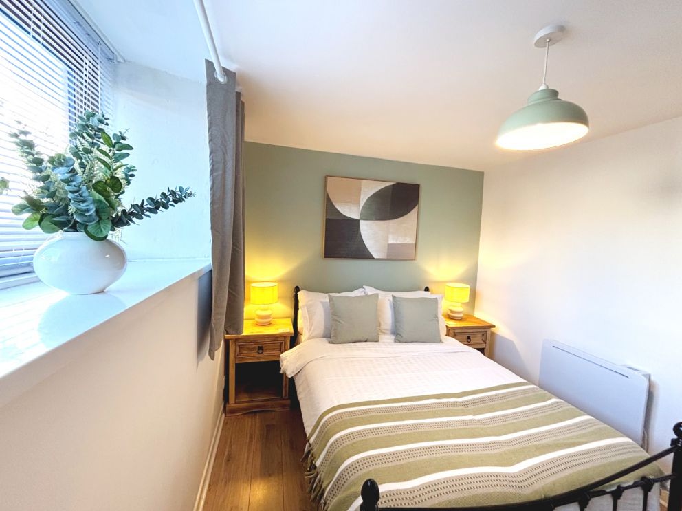 The bedroom at 1 Torwood Gables - standard double bed.