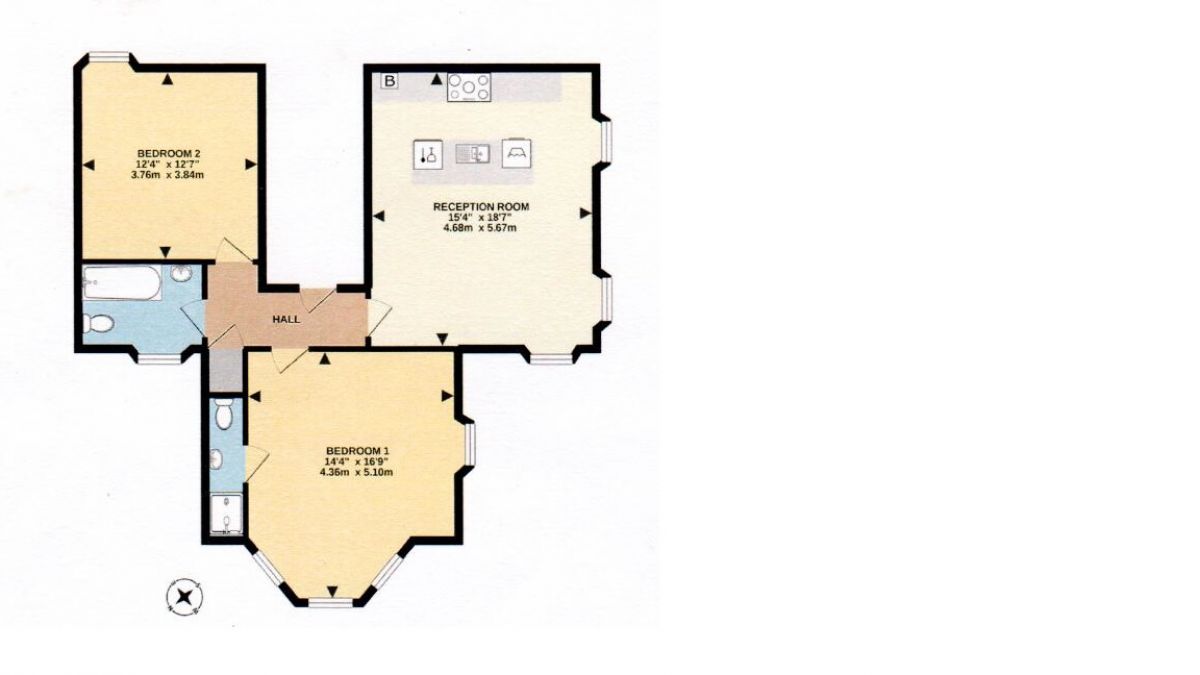 Falstone Apartment Torquay - Floor Plan