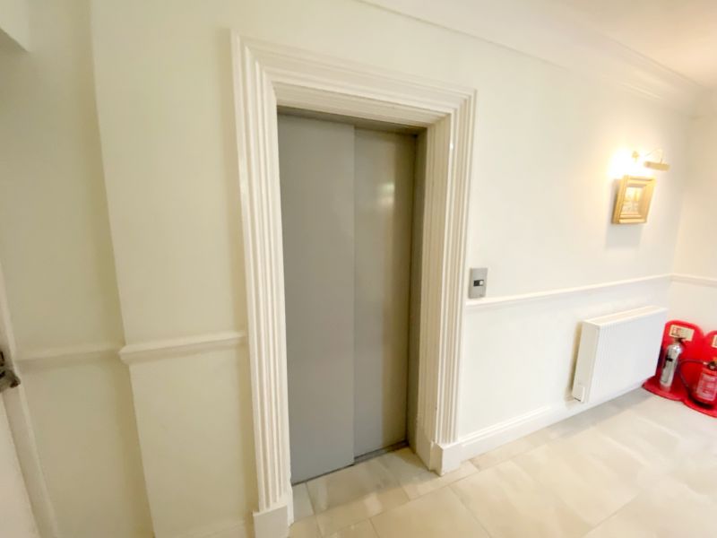 The elevator serving the Sea View Suites at The Corbyn Apartments.