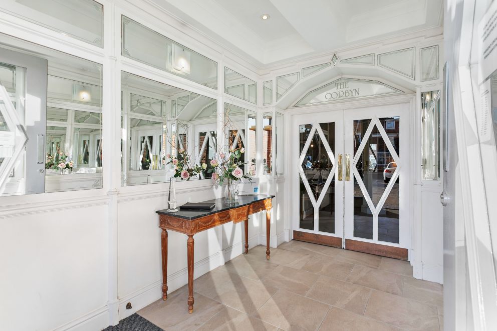 Entrance Foyer of the main building - Sea View suites, The Corbyn Apartments, Torquay.