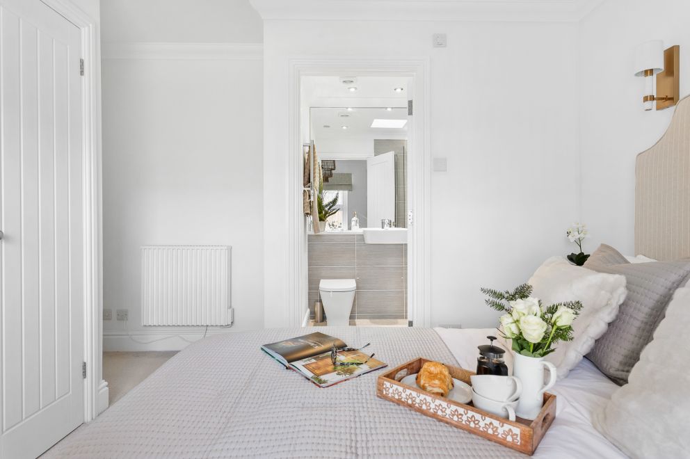 Spacious main bedroom - Sea View Suite, The Corbyn Apartments, Torquay.