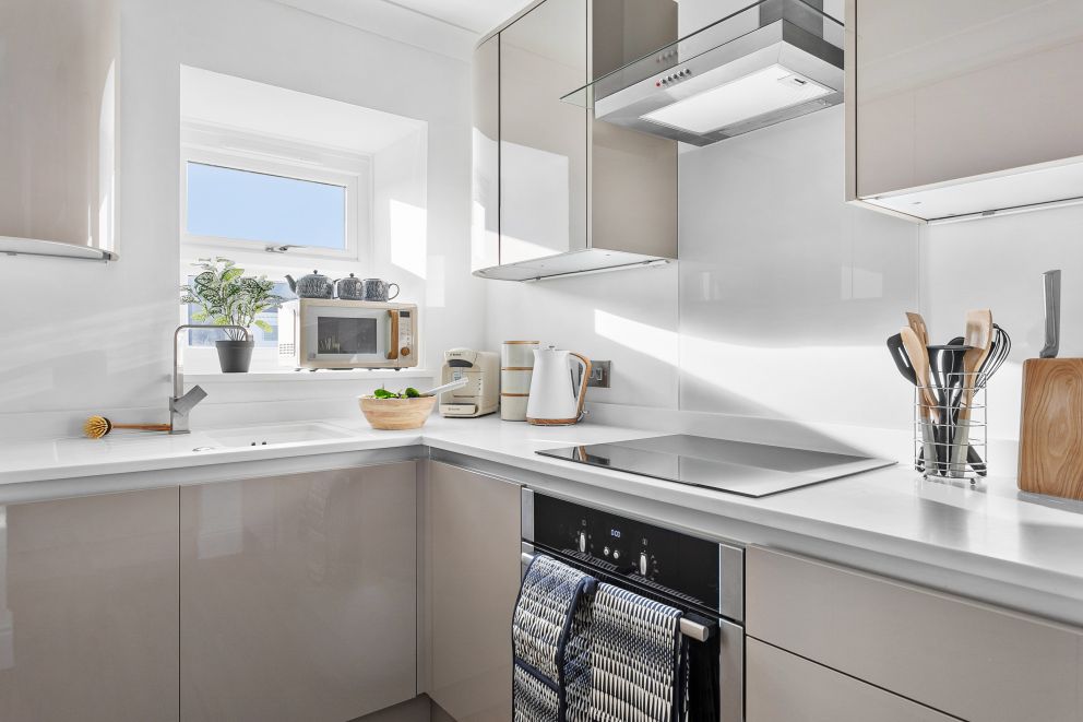 Well equipped and modern kitchen - Sea View Suite, The Corbyn Apartments, Torquay.